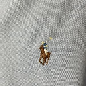 Ralph Lauren Men's Light Blue Button Down Yarmouth Shirt Embroidered Logo 15-33